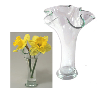 2 oz Clear Ruffle Reed Diffuser Vase