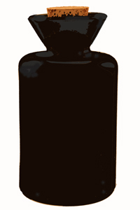 5.1 oz Black Funnel Reed Diffuser Bottle