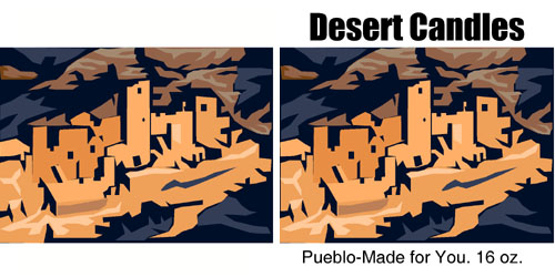 Custom Printed Self-Stick Label - Pueblo Scent