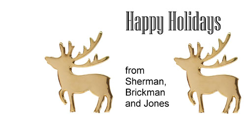 Custom Printed Self-Stick Label - Golden Reindeer