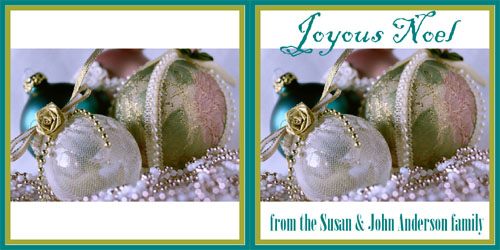 Custom Printed Self-Stick Label - Gold & Pearl Ornaments