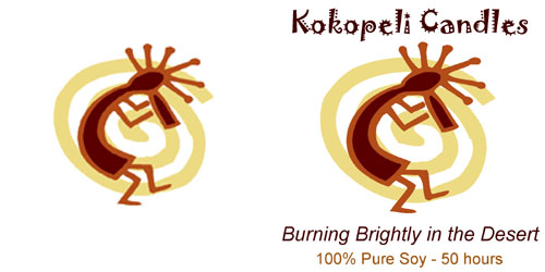 Custom Printed Self-Stick Label - Kokopelli