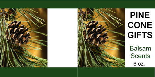 Custom Printed Self-Stick Label - Pine Cone