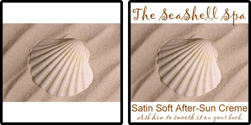 Custom Printed Self-Stick Label - Seashell