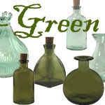 recycled glass bottles